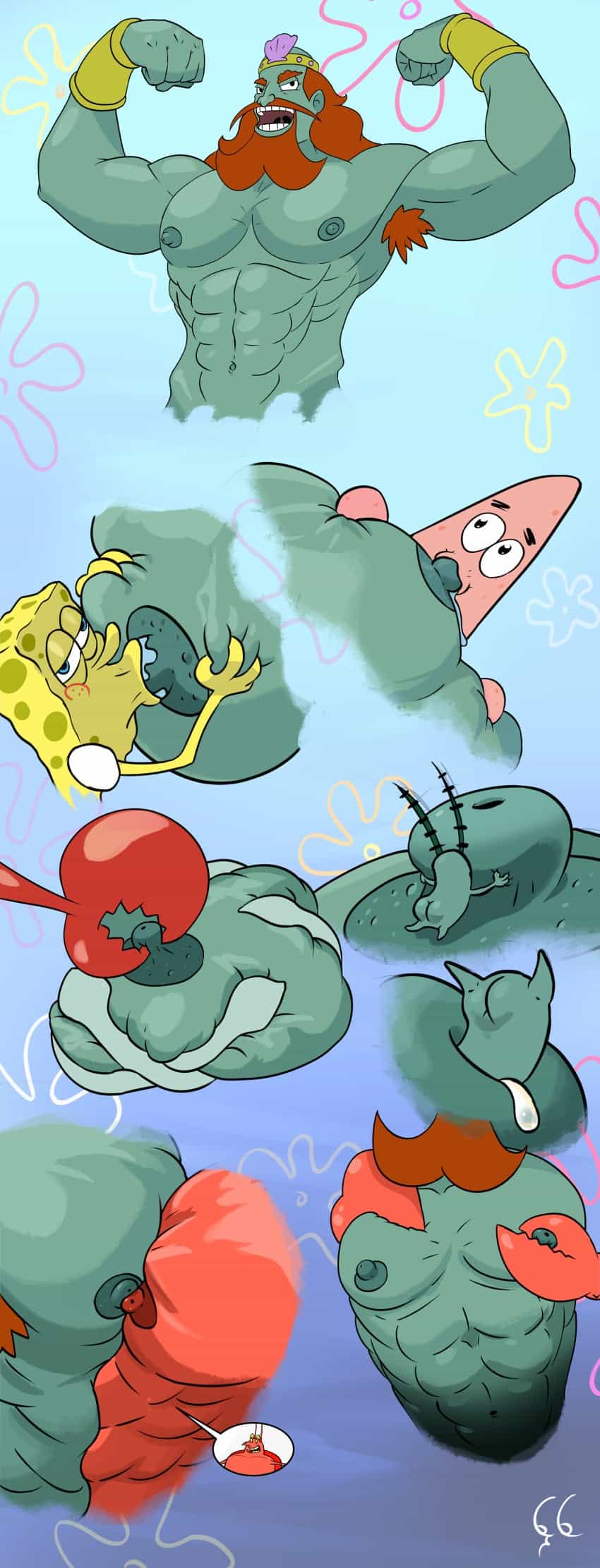 King Neptunr from Spongebob (Barahuntre) – Gay Porn Comic