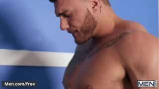 Horny Hunks (Kit Cohen, William Seed, Jason Vario) Love Gay Threesomes –  – Follow and watch William Seed at www.men.com/william