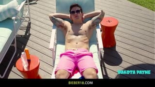 Dakota Payne fucks his hot pool boy, Devin Franco