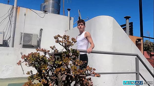 New guy in town Blu Twink sucks David Torres cock before he gives up his hole and takes some hard pounding