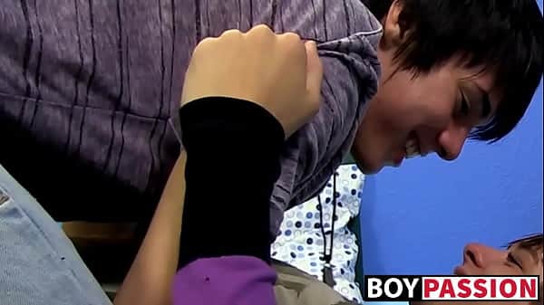 inexperienced gays play with body paint before rough anal pounding