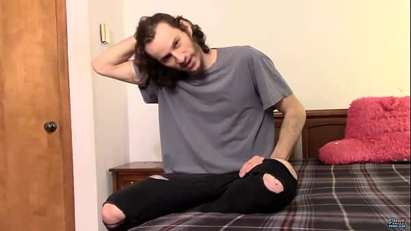 Bearded Stud Dean Inja Stroking His Huge Cock Hard