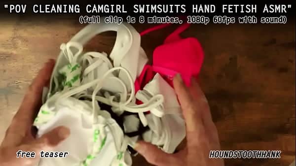 POV Cleaning Camgirl Swimsuits Hand Fetish ASMR