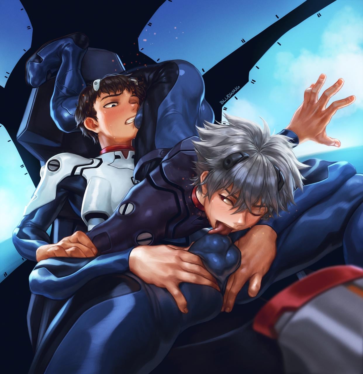 Kawoshinkaworu x shinji (bludwing) – Gay Porn Comic