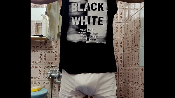 Hot take shower skinny boy