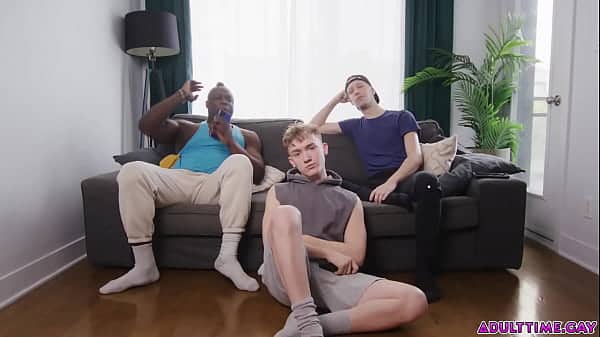 Three friends are jerking off together! Harrison Feels, Ezrah Mahomes, and Troy River not only jerk off together but start fucking each other too!