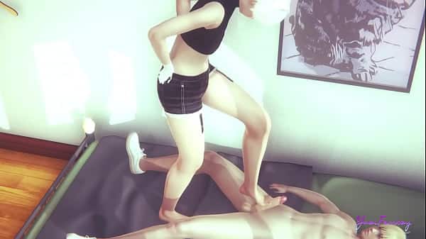 Yaoi Femboy – Alan is a naugthy cat boy plays with his hands and feet – Japanese asian manga anime 3D sissy gay porn