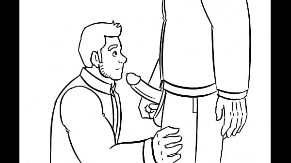 Gay animated guy sucking a big dick