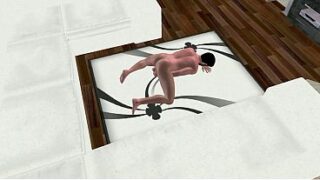 3D Gay Porn: Solo Hunk Shakes Massive Cock in Hypnotic Dong Swing Jerk-Off