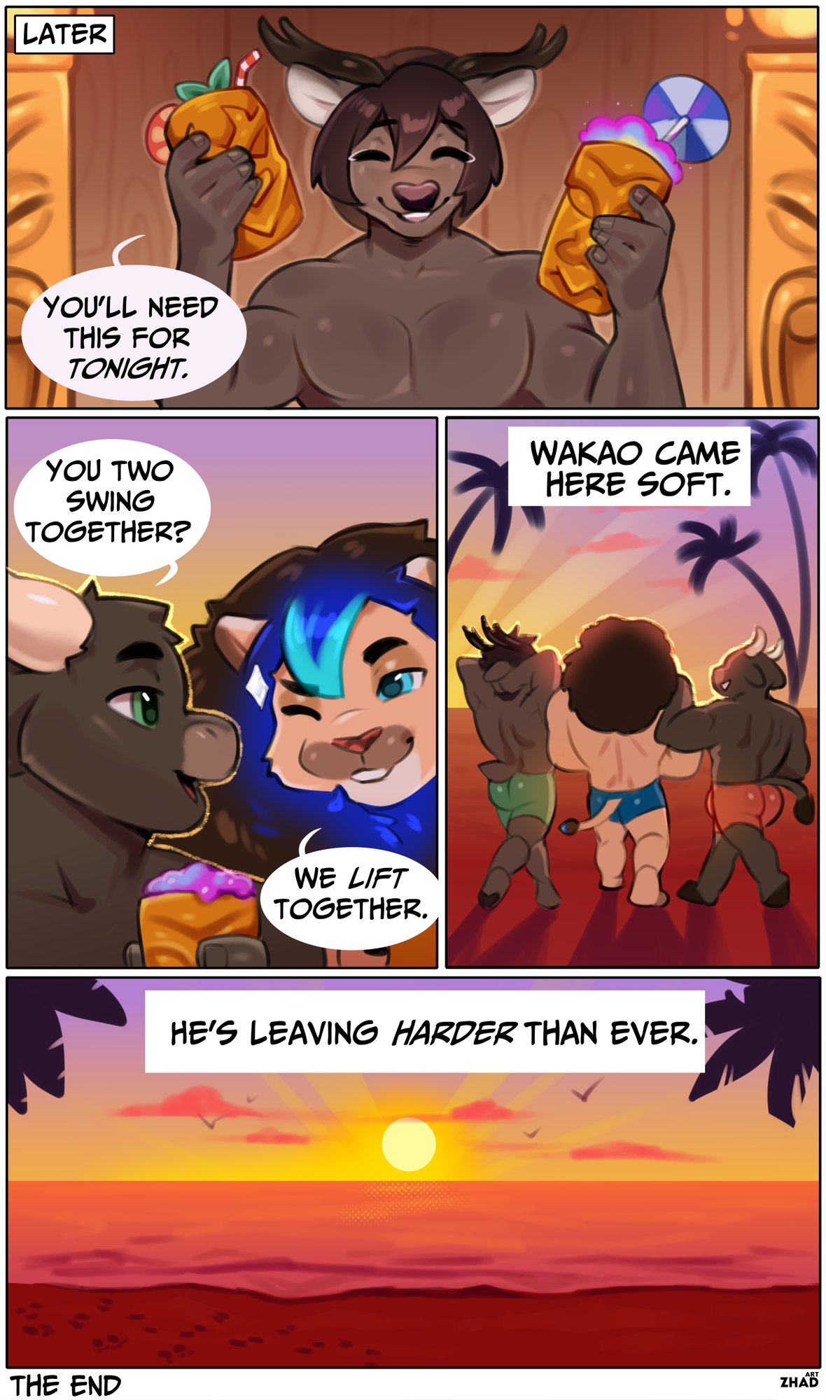 Beef Beach Wakaos Transformation Vacation gay comic10