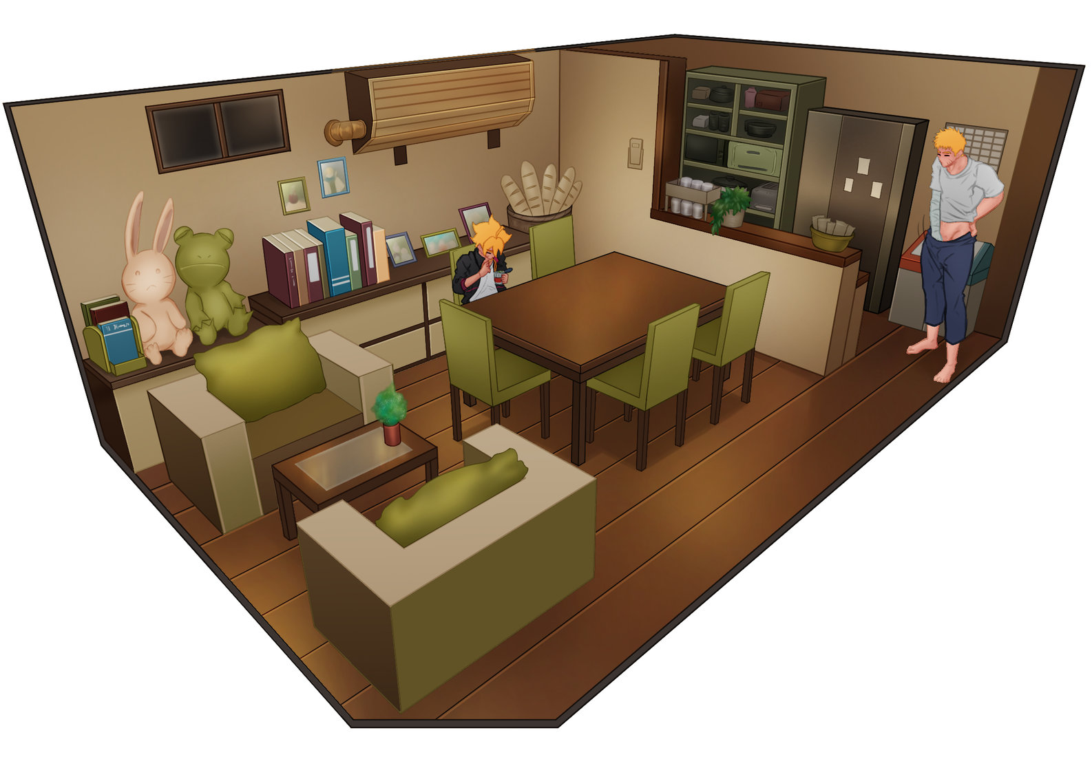 [CamoHouse] Living Room (New Set Continue) 2 (Boruto) – Gay Manga
