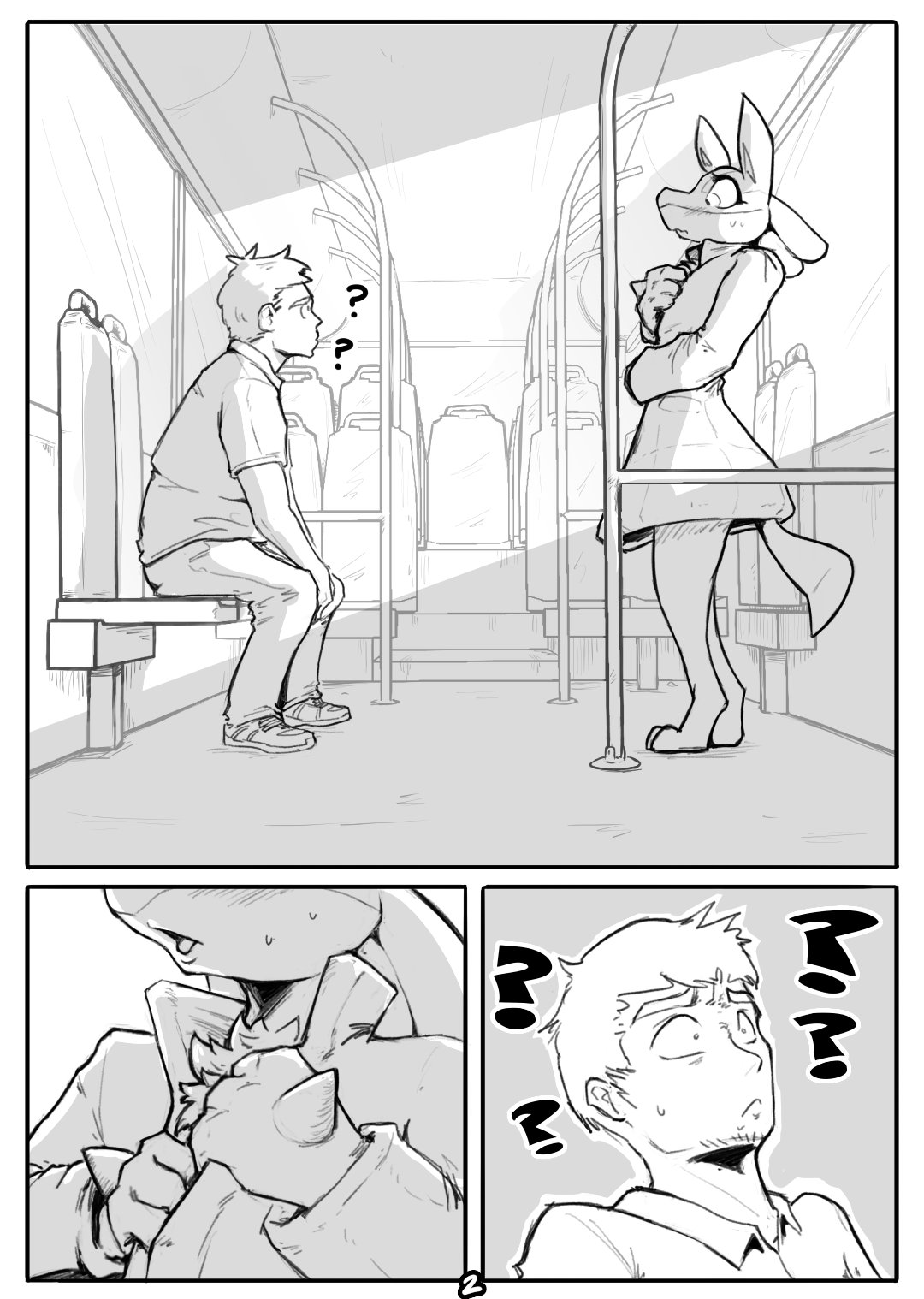 Lewd Lucario Bus Stop gay comic2
