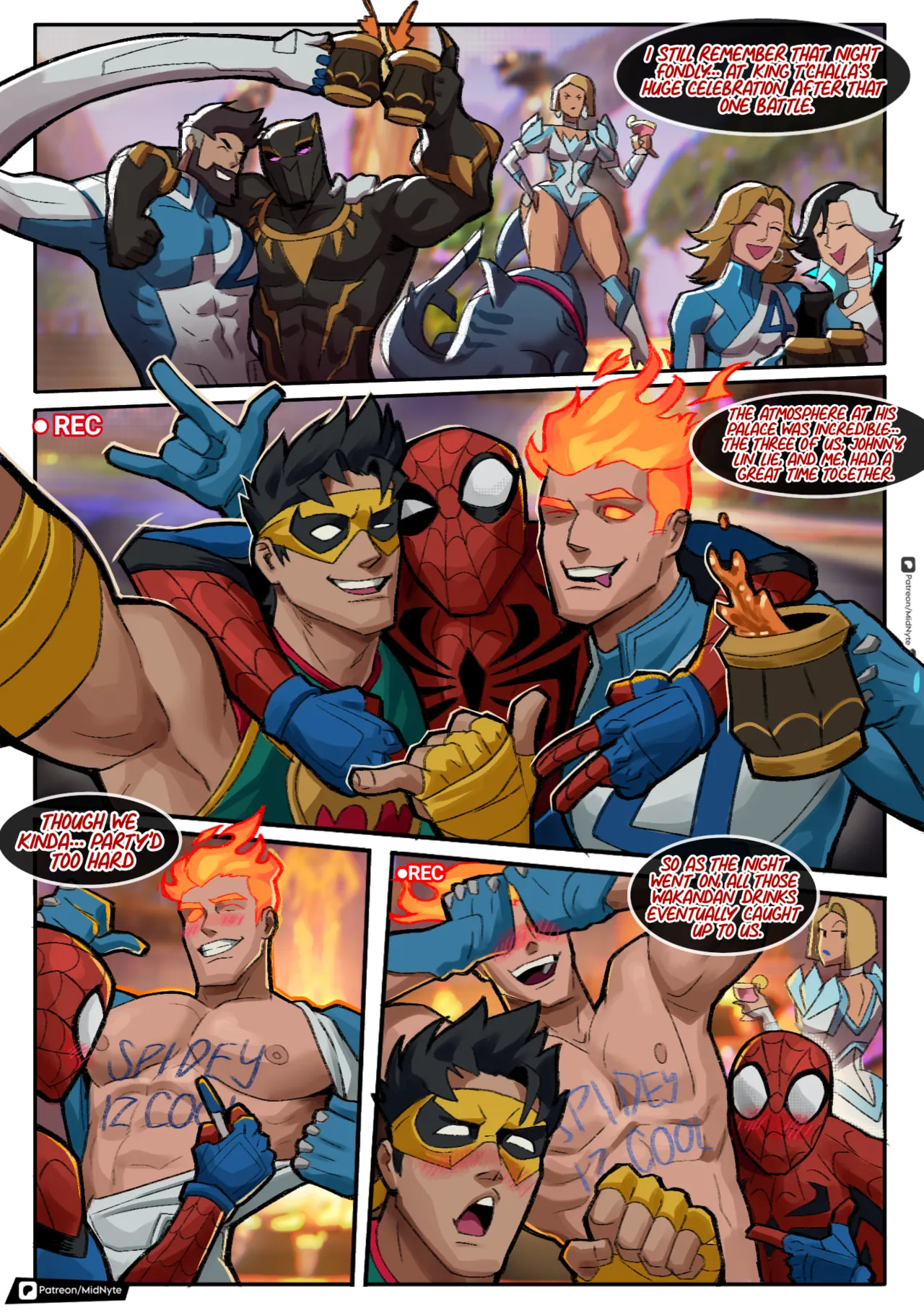 Gay porn comic Spider Man Rivals in heat2