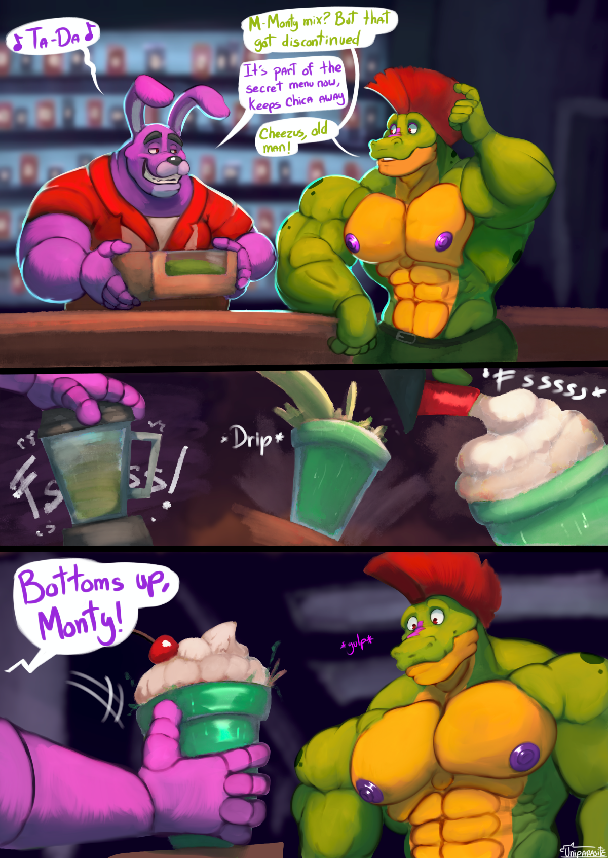 Horny Breach fnaf gay comic4