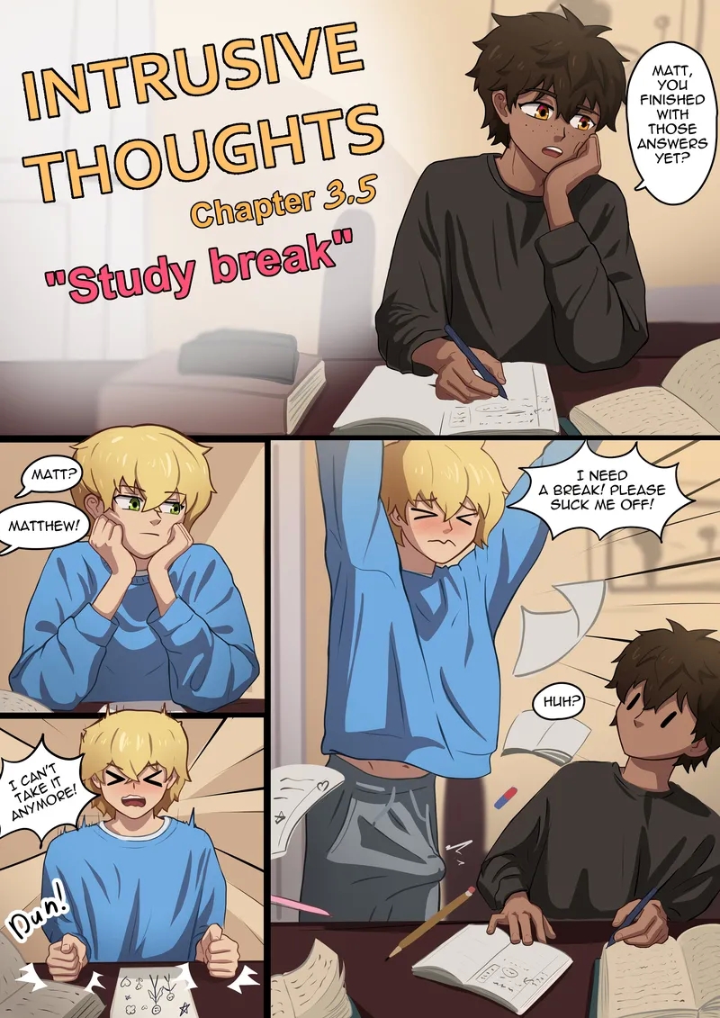 Intrusive Thoughts 3.5 – Study Break – bbc gay comic