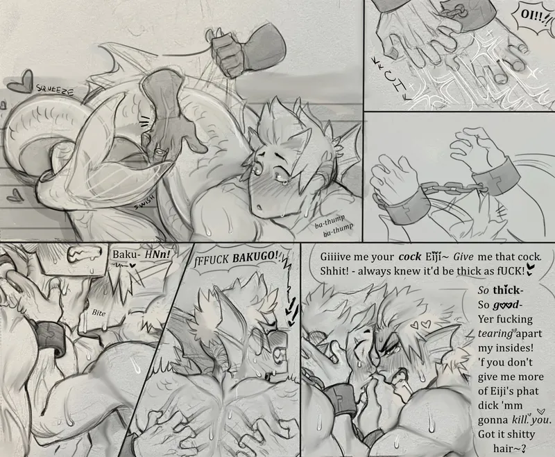 Kirishima x Bakugou Mermaid Parody Boku No Hero Academia My Hero Academia9