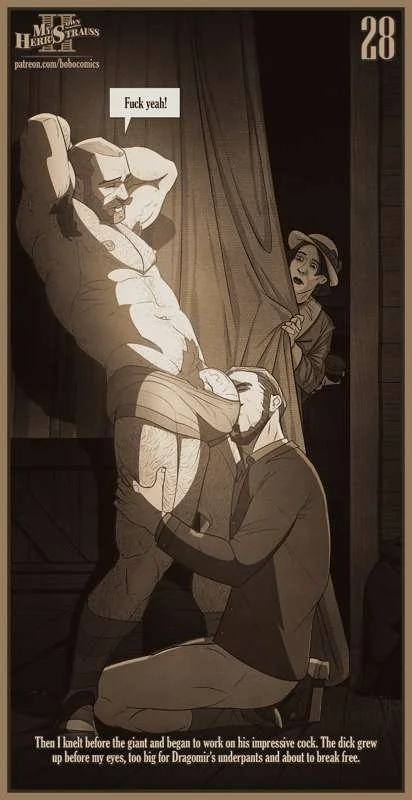 My Own Herr Strauss Giving Muscle Man Head Scene bobocomics gay porn5