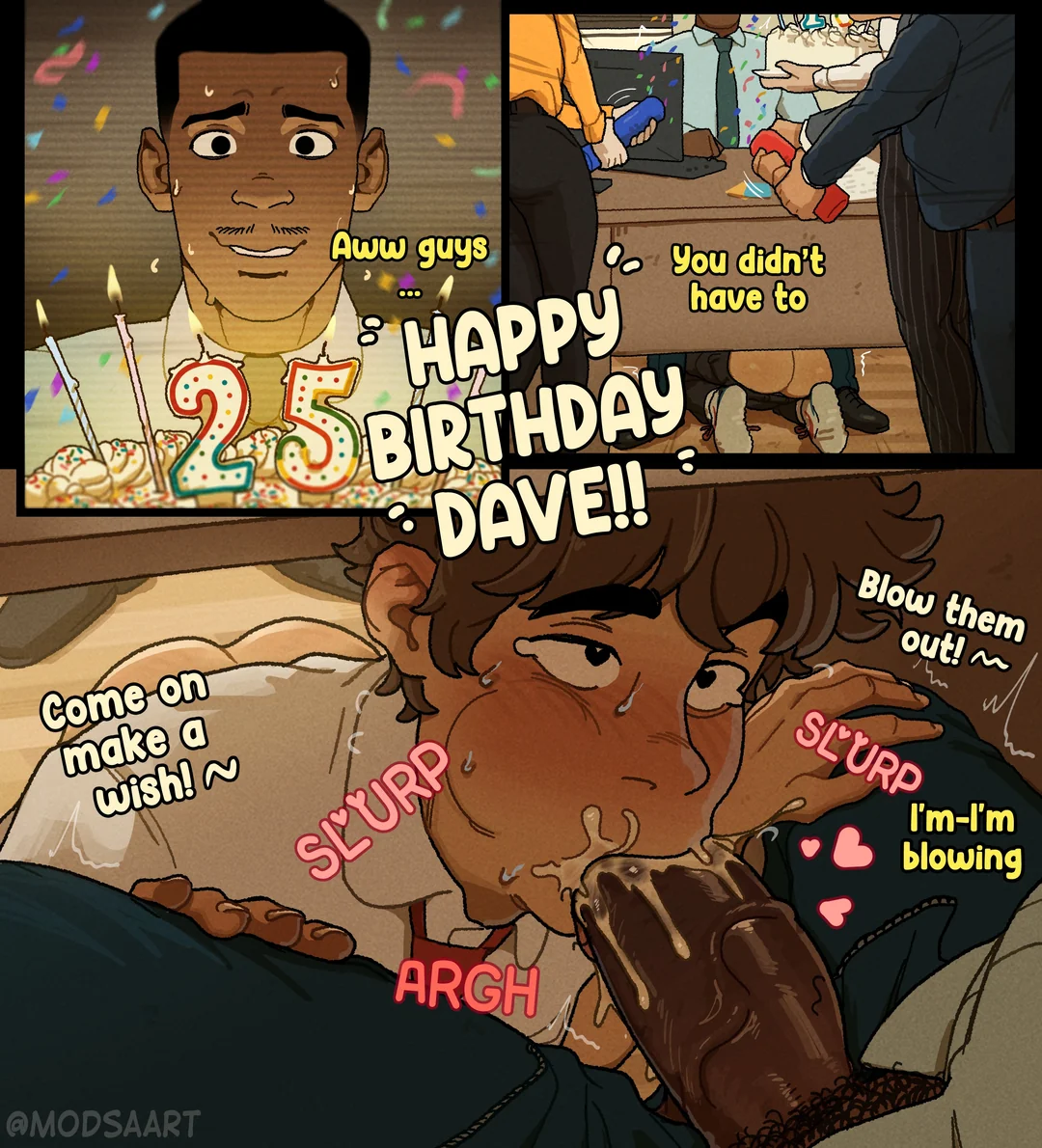 Office Birthday Party by modsaart