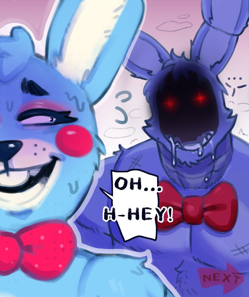 Withered Bonnie X Toy Bonnie | fnaf gay comic